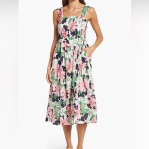 Isla Floral Print Midi Dress